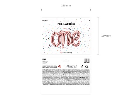 PD BALON FOLIE ALUMINIU One, rose gold, 66x37cm FB75S-019R [5]