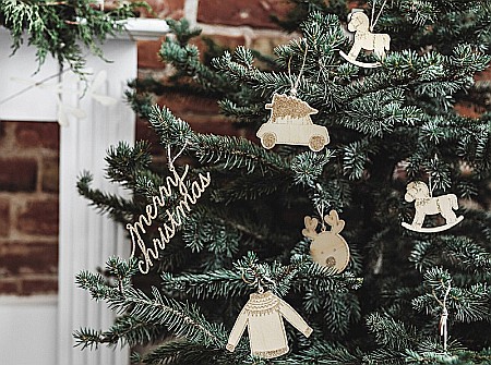 PD DECORATIUNI SUSPENDATE DIN LEMN CU SCLIPICI PENTRU CRACIUN 10/SET ZDD5-100 [3]