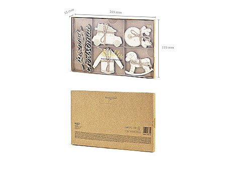 PD DECORATIUNI SUSPENDATE DIN LEMN CU SCLIPICI PENTRU CRACIUN 10/SET ZDD5-100 [7]