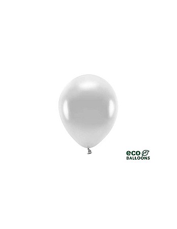 Baloane si accesorii - PD BALOANE Eco Balloons, 26cm, metallic, silver 100/set ECO26M-018