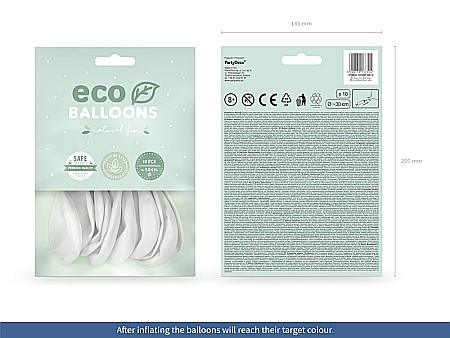 PD BALOANE Eco Balloons 26cm, pastel white 10/SET ECO26P-008-10 [3]