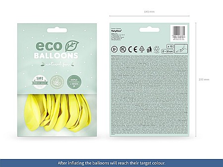PD BALOANE Eco Balloons 26cm, pastel yellow 10/SET ECO26P-084-10 [3]