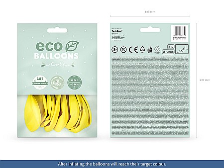 PD BALOANE Eco Balloons 26cm, pastel dark yellow 10/SET ECO26P-084C-10 [1]