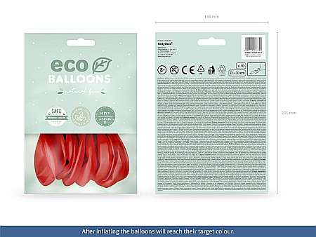 PD BALOANE Eco Balloons 26cm, pastel red 10/SET ECO26P-007-10 [3]
