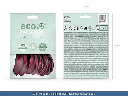 PD BALOANE Eco Balloons 26cm, pastel deep red 10/SET ECO26P-082-10 [1]