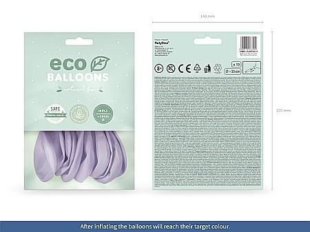 PD BALOANE Eco Balloons 26cm, pastel light lilac 10/SET ECO26P-004J-10 [7]