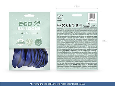 PD BALOANE Eco Balloons 26cm, pastel navy blue 10/SET ECO26P-074-10 [1]