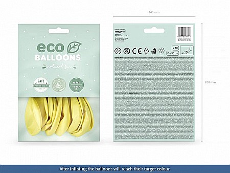 PD BALOANE Eco Balloons 26cm, metallic light yellow 10/SET ECO26M-084J-10 [1]
