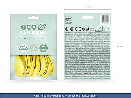 PD BALOANE Eco Balloons 26cm, metallic yellow 10/SET ECO26M-084-10 [1]