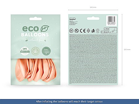 PD BALOANE Eco Balloons 26cm, metallic peach 10/SET ECO26M-075-10 [1]