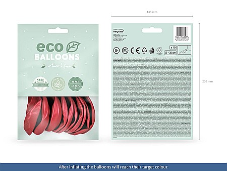PD BALOANE Eco Balloons 26cm, metallic light red 10/SET ECO26M-007J-10 [1]