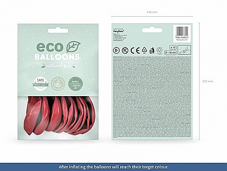 PD BALOANE Eco Balloons 26cm, metallic red 10/SET ECO26M-007-10 [1]