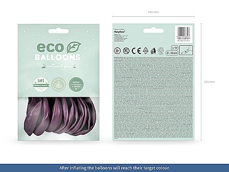 PD BALOANE Eco Balloons 26cm, metallic deep red 10/SET ECO26M-082-10 [1]