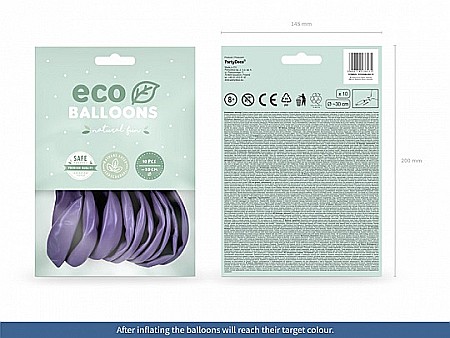 PD BALOANE Eco Balloons 26cm, metallic lavender 10/SET ECO26M-002-10 [1]