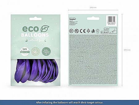 PD BALOANE Eco Balloons 26cm, metallic violet 10/SET ECO26M-014-10 [1]