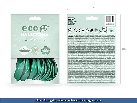 PD BALOANE Eco Balloons 26cm, metallic dark mint 10/SET ECO26M-103C-10 [1]