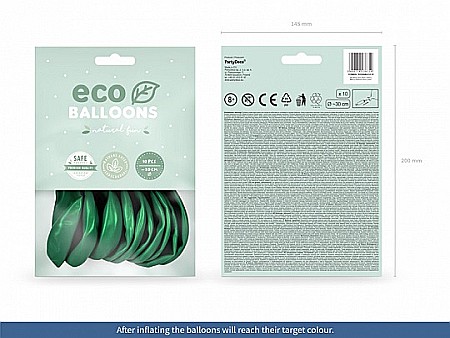 PD BALOANE Eco Balloons 26cm, metallic green 10/SET ECO26M-012-10 [1]