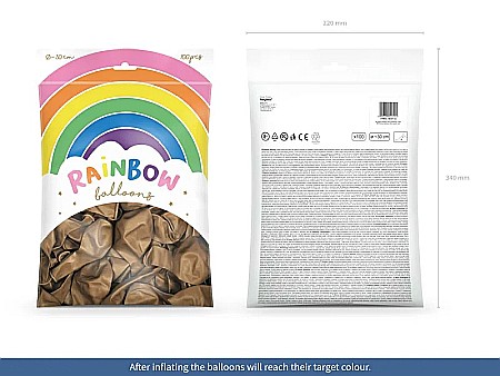 PD BALOANE Rainbow Balloons 30cm metallic, gold 100/SET RB30M-019 [1]