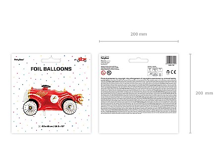 PD BALON FOLIE ALUMINIU Car, mix of colours, 93x48cm FB90 [5]