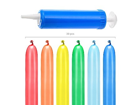 PD KIT MODELARE BALOANE Rainbow balloons 130cm, with pump, mix, 30/SET MBP2P-000 [1]