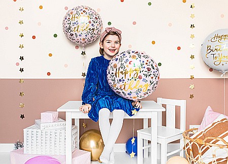 PD BALON FOLIE ALUMINIU Happy Birthday, 35cm, light pink FB48 [1]