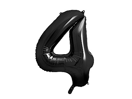 Baloane si accesorii - PD BALON FOLIE ALUMINIU Number "4", 86cm, black FB1M-4-010
