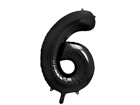 Baloane si accesorii - PD BALON FOLIE ALUMINIU Number "6", 86cm, black FB1M-6-010