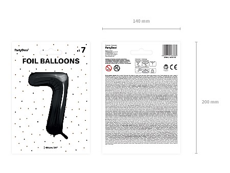 PD BALON FOLIE ALUMINIU Number "7", 86cm, black FB1M-7-010 [2]