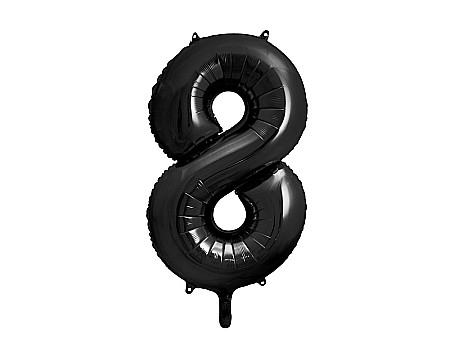 Baloane si accesorii - PD BALON FOLIE ALUMINIU Number "8", 86cm, black FB1M-8-010