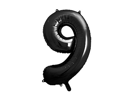 ARTICOLE PARTY - PD BALON FOLIE ALUMINIU Number "9", 86cm, black FB1M-9-010