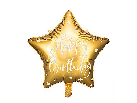 ARTICOLE PARTY - PD BALON FOLIE ALUMINIU& Happy Birthday, 40cm, gold FB93-019