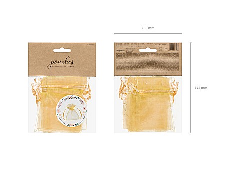 PD SAC ORGANZA, Organza pouches gold, 10cm 10/SET WRG5-019-10 [1]