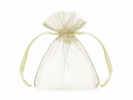 HOBBY - PD SAC ORGANZA, Organza pouches, cream, 10cm 10/SET WRG-079-10