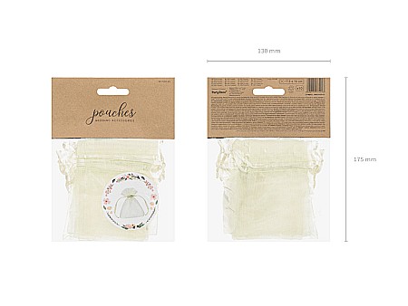 PD SAC ORGANZA, Organza pouches, cream, 10cm 10/SET WRG-079-10 [1]