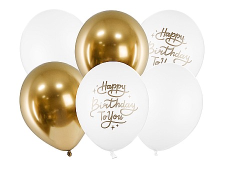 ARTICOLE PARTY - PD BALOANE Balloons 30 cm, Happy Birthday To You, mix, 6/SET SB14P-305-000-6