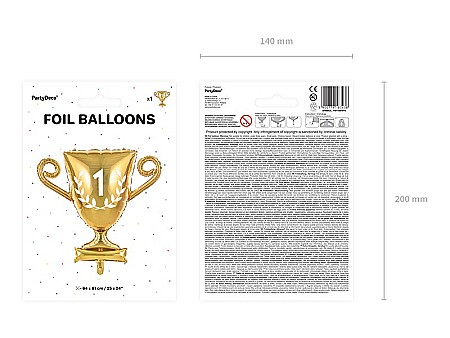 PD BALON FOLIE ALUMINIU Cup, 64x61cm, gold FB110M-019 [2]