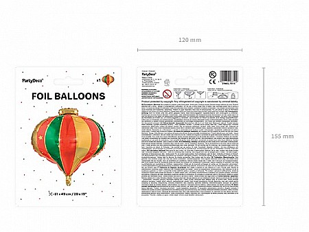 PD BALON FOLIE ALUMINIU  Christmas Bauble, mix, 51x49cm FB116 [2]