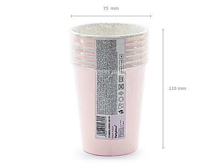 PD PAHARE CARTON Happy B'day!, light powder pink, 220ml 6/SET KPP63-081PJ-EU3 [4]