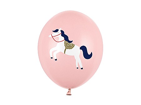 PD BALOANE Balloons 30cm, Little horse, Pastel Pale Pink, 6/set SB14P-316-081J-6 [0]
