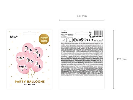 PD BALOANE Balloons 30cm, Little horse, Pastel Pale Pink, 6/set SB14P-316-081J-6 [3]