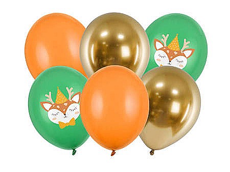 ARTICOLE PARTY - PD BALOANE Balloons 30cm, Deer, mix, 6/SET SB14P-317-000-6