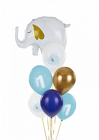 PD BALOANE Balloons 30 cm, One year, Pastel Light Blue 6/set SB14P-322-001J-6 [1]
