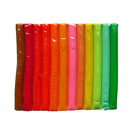 DE PLASTILINA 200GR 24 CULORI KIDEA NEON PMIX24KA [2]