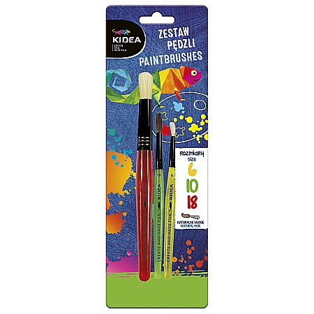 Pensule scolare set - DE PENSULA PAR NATURAL 3/SET KIDEA Z3PKA