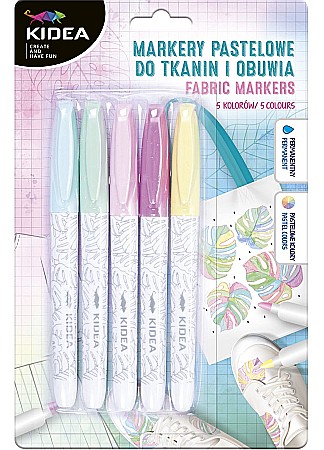 Markere textile - DE MARKER TEXTILE VF ROTUND CULORI PASTEL 5/SET KIDEA MPOT5KA