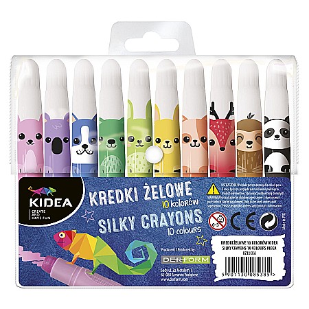 Creioane colorate - DE CREIOANE COLORATE CU GEL 10/SET KIDEA KZ10KKA