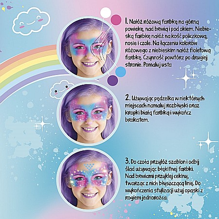 DE SET PICTURA PE FATA 10 PIESE 6 CULORI UNICORN KIDEA FDTZUKA [3]