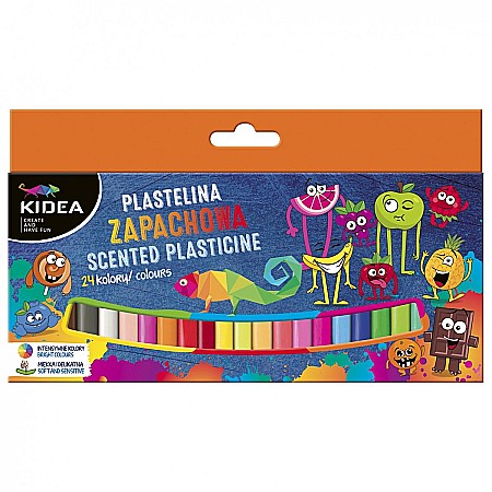 RECHIZITE SCOLARE - DE PLASTILINA PARFUMATA 24 CULORI KIDEA PZA24KA