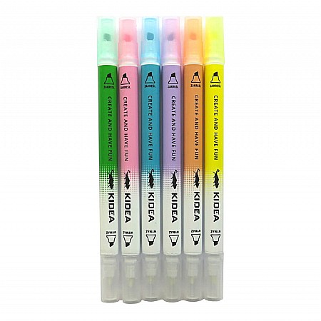Textlinere - DE TEXTMARKER CU CORECTOR CULORI PASTEL KIDEA ZWAKAD