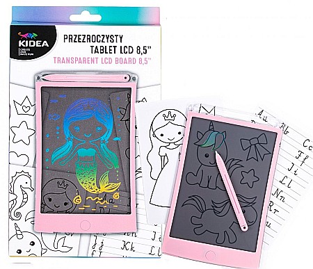 DE TABLETA LCD 8.5 inch PENTRU SCRIS SI DESENAT 21.5*13.5CM ROZ KIDEA PTLCDAKA [1]